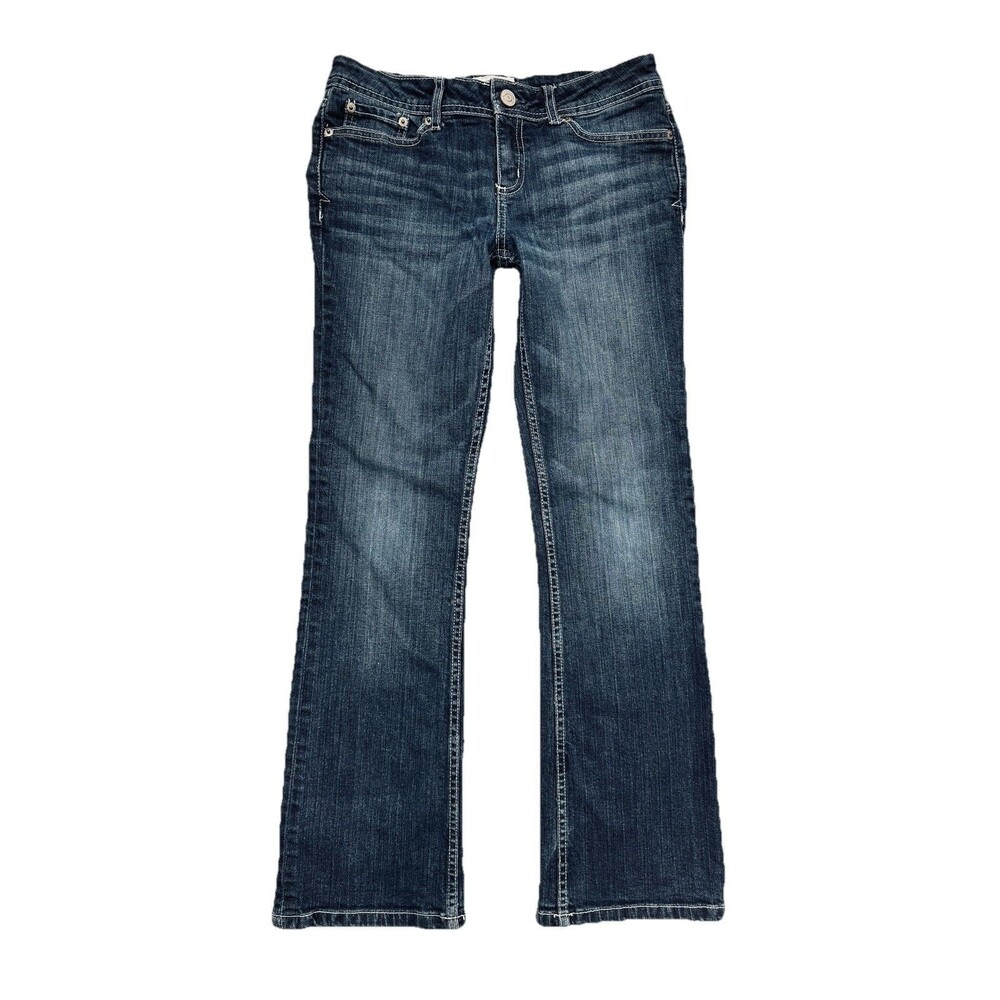 Y2K Aeropostale Chelsea Bootcut Jeans 5/6 S (27x28) Blue Low Mid Denim Juniors